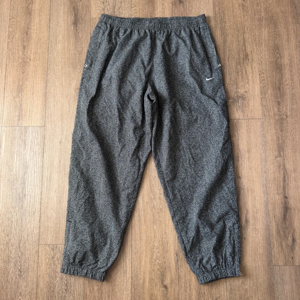 Nike Lab NRG Track Pants Men 2XL Grey Speckled Mesh Lined Windbreaker CT4587-068
